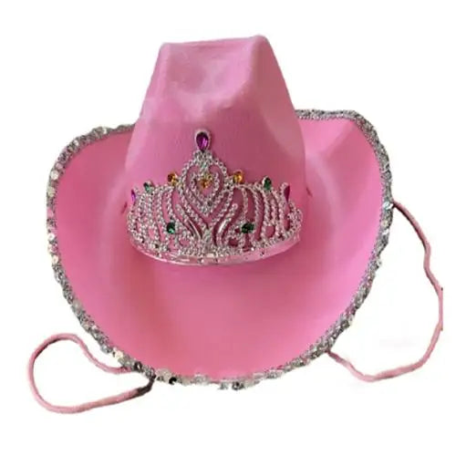 Women's Cowboy Hat, Adult Solid Color Furry Trim Wide Brim Hat Female Cap for Dating Party
