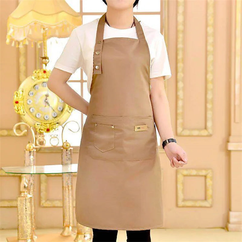 Fashion Canvas Kitchen Aprons For Woman Men Chef Work Apron For Grill Restaurant Bar Shop Cafes Beauty Nails Studios Uniform