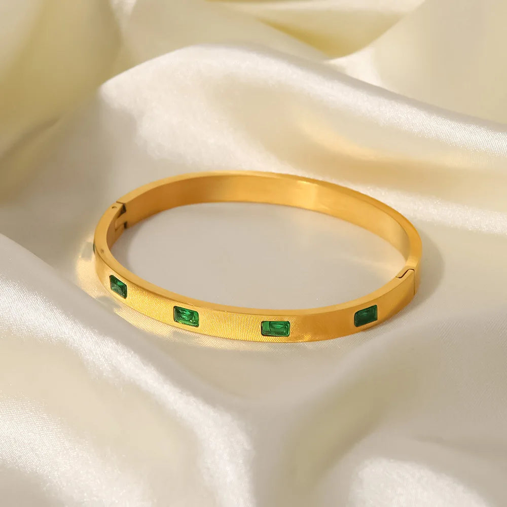 Fashion Punk Cuff Bangles For Women Dainty Zircon Inlaid Bohemia Indian Bracelets & Bangles Women's Female Cute Ladies Jewelry