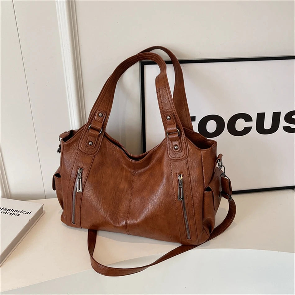 Female Handbag Large Capacity Shoulder Bags Big Stylsih Tote Bag Ladies Soft Leather Hobos Messenger Bags Women Shopper Bag Sac