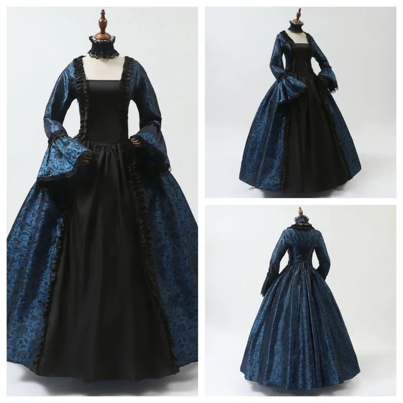 Victorian Era Gown - Medieval Court Dress with Corset