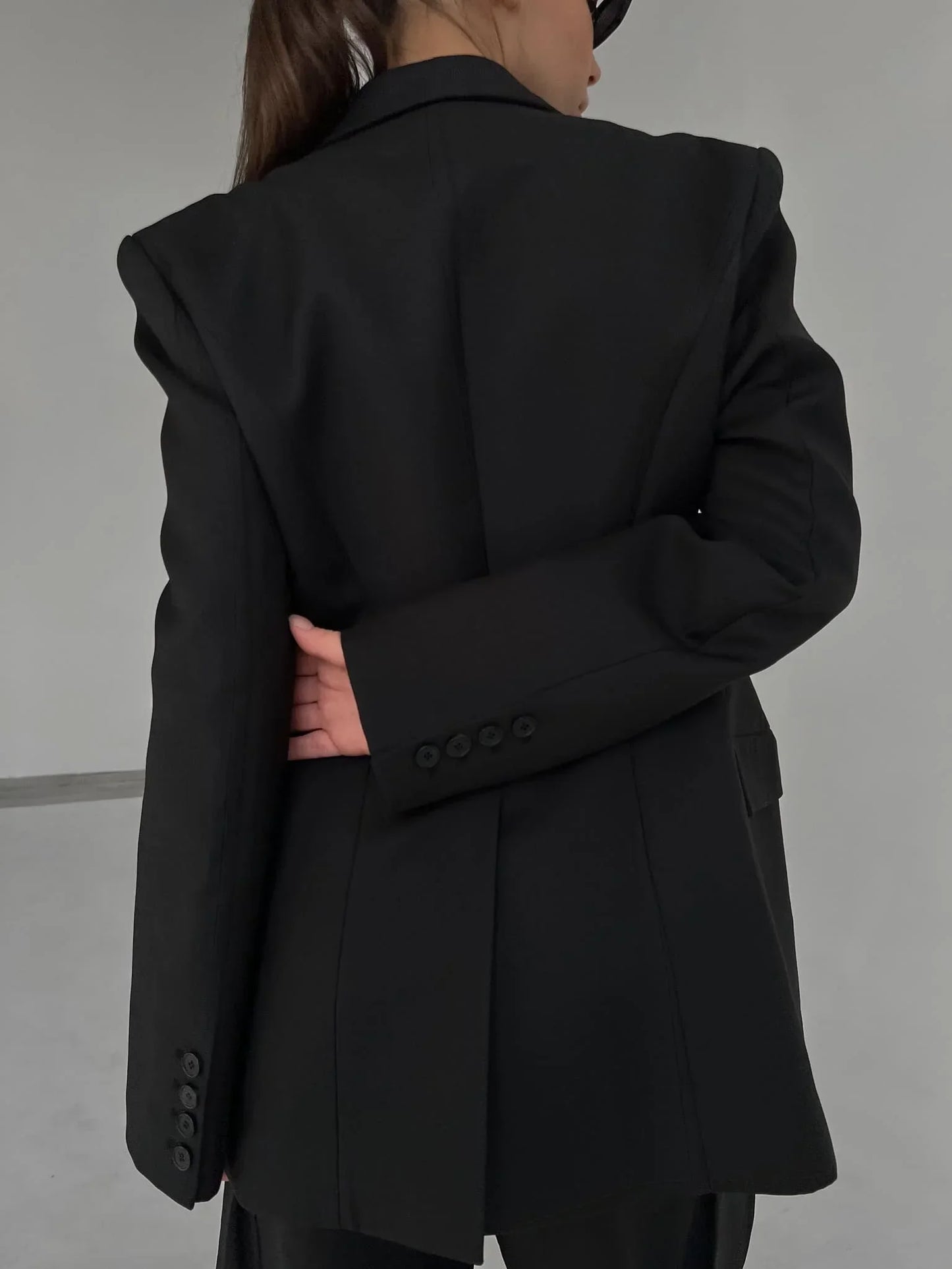 Blubelle Blazer Women Autumn Winter Slim Waist Chic Blazer Coats Office Ladies Double Breasted Fashion Jacket Women Clothing
