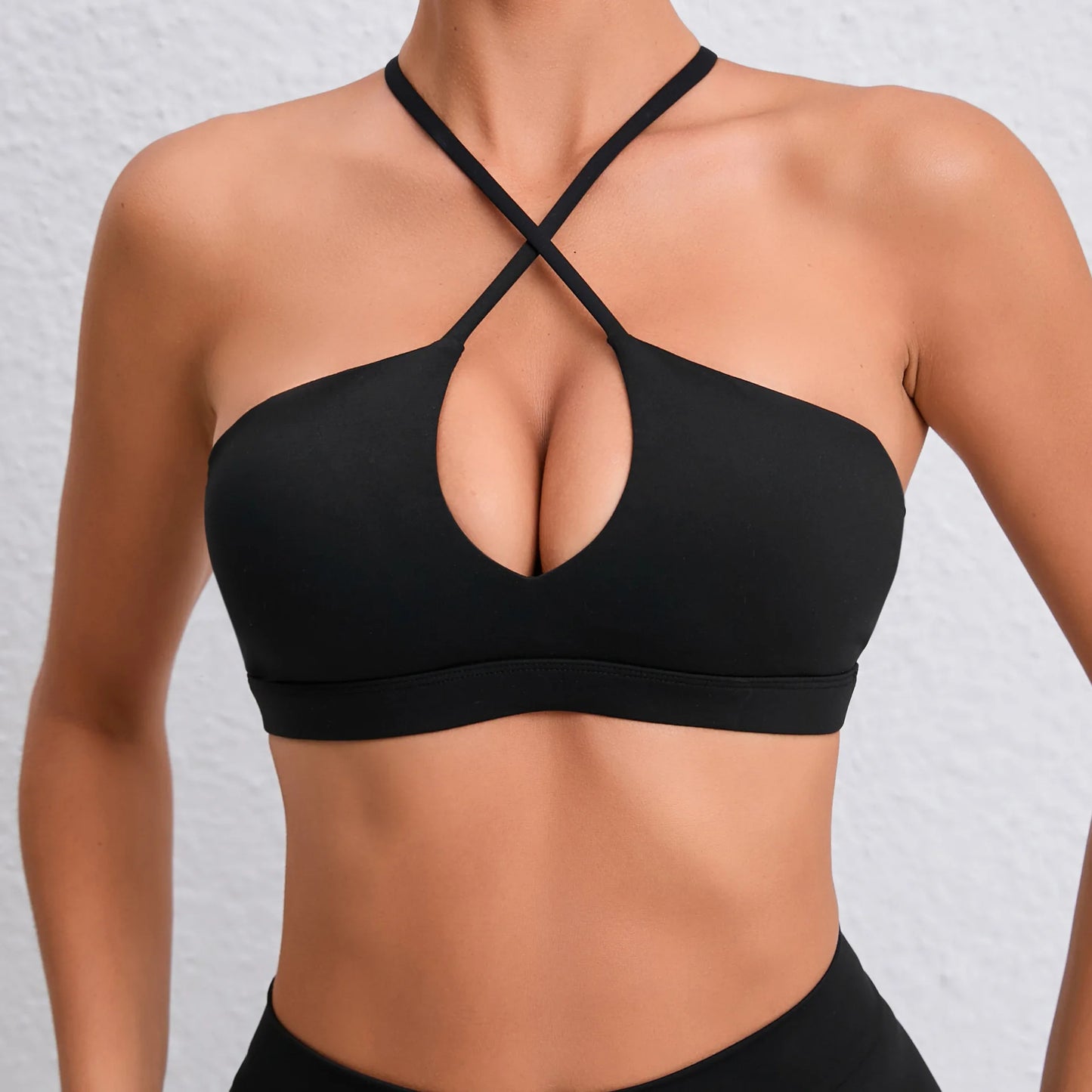 Women's Yoga Bra - Running Cross Back Breathable Naked Feel Sports Fitness Bra  for Yoga Running Gym Top