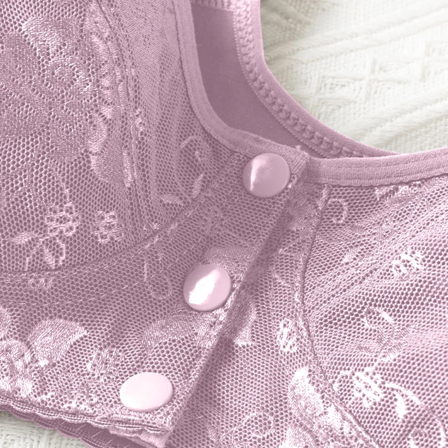 Women'S Front-Clasp Bra Lace Print Vest Design Comfortable Without Underwire Suitable Daily Wear All Season Everyday Home Scenes