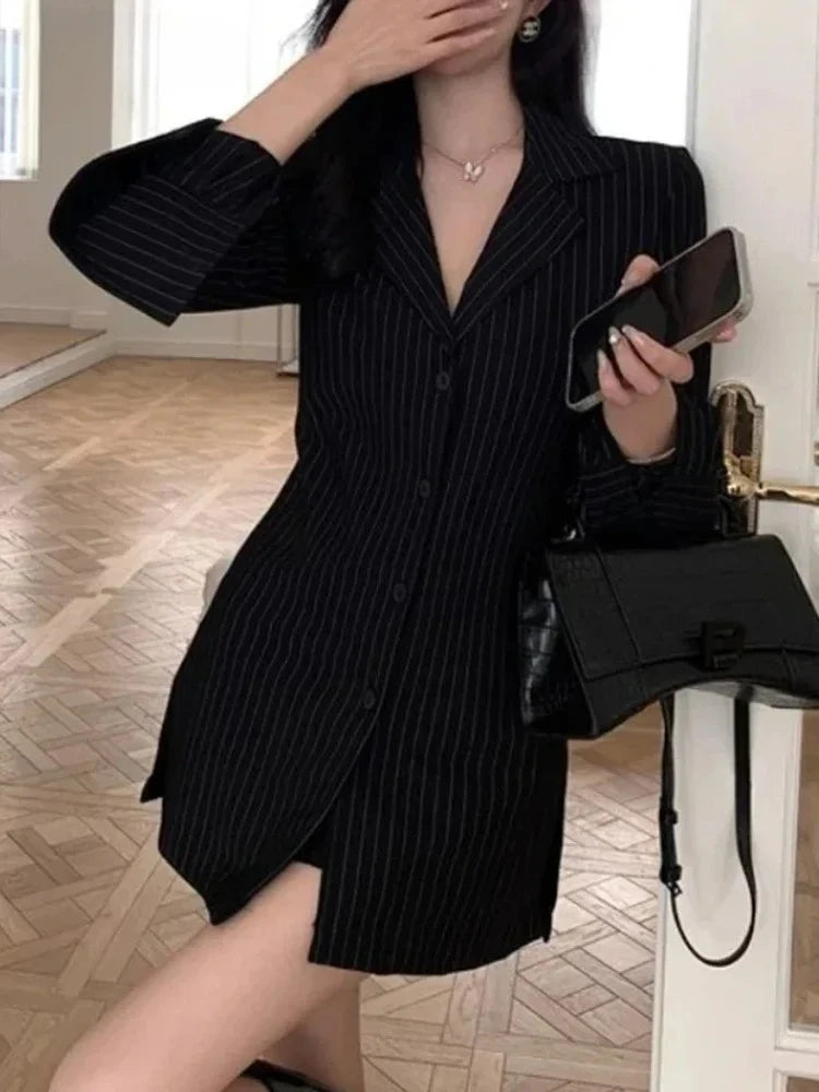 Striped Shirts For Women Vintage Turn-down Collar Long Sleeve Shirt Spring Autumn New Fashion Single Breasted Slim Female Shirts