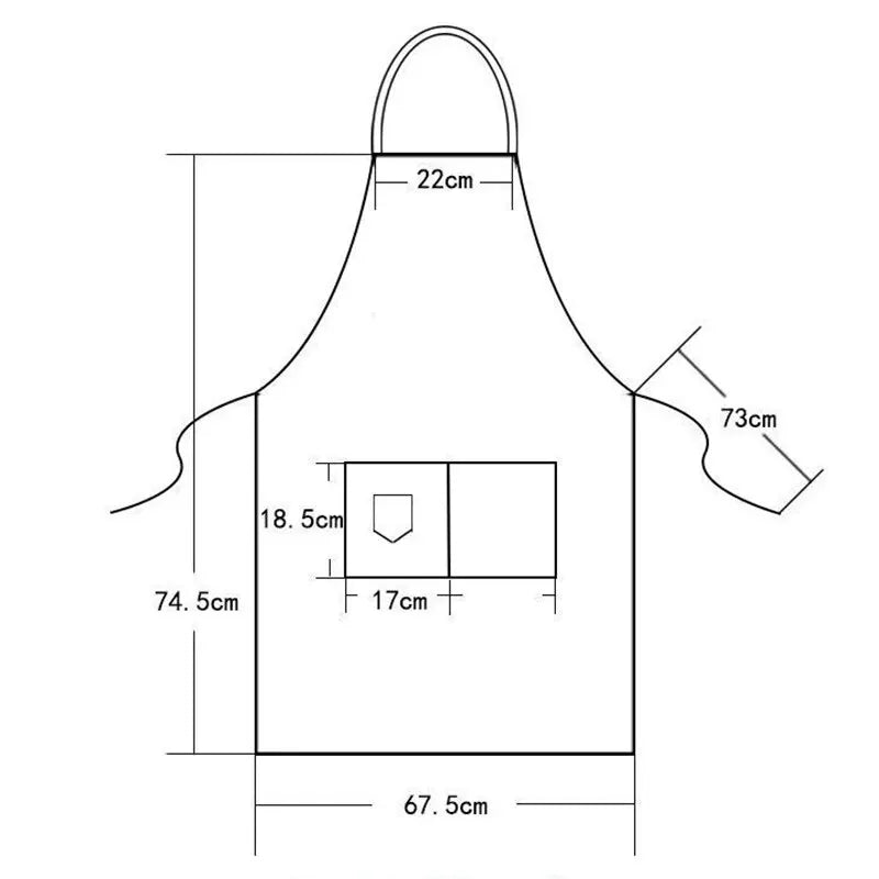 New Fashion Kitchen Aprons for Woman Men Chef Work Apron for Grill Restaurant Bar Shop Cafes Beauty Nails Studios Uniform