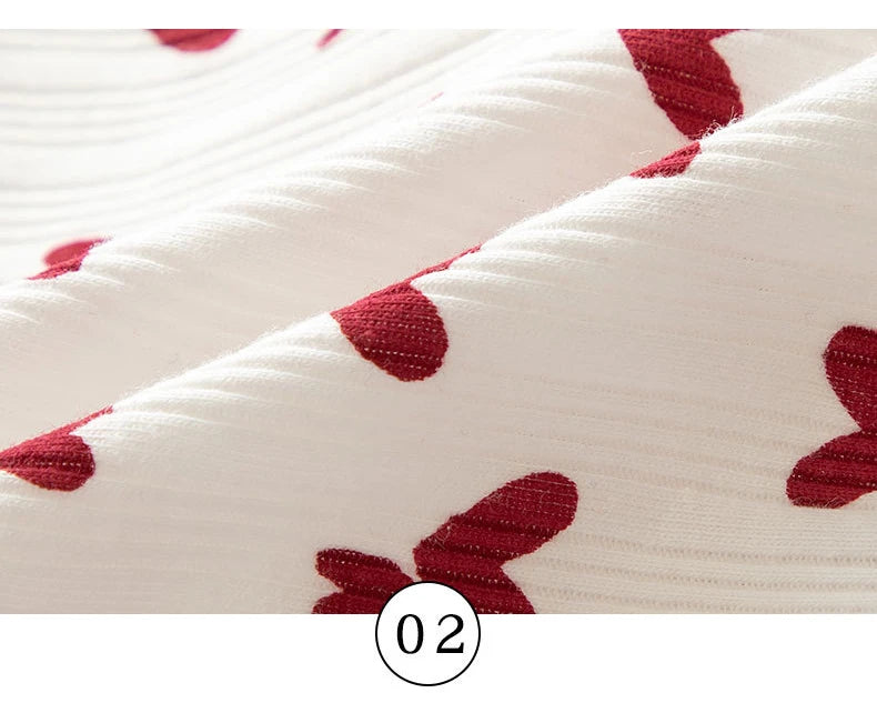 Cotton Panties Female Underpants Sexy Women Underwear Soft Lingerie Lace Up Briefs Strawberry Hearted Printed Pantys