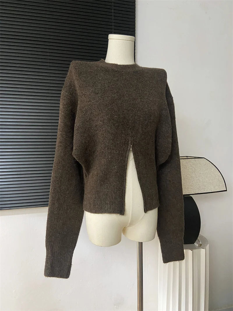 Sweater Women Winter Pullover Girls Sweater Oversize Knitting Tops Vintage Long Sleeve Fall Female Knitted Outerwear Warm Pull