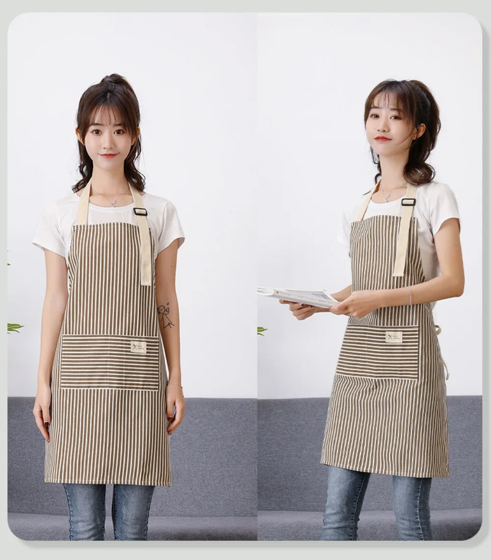 Kitchen Cooking Aprons Adjustable Bib Waterproof Chef Apron with 2 Pockets for Men Women Cooking Clothes Baking BBQ Grill Aprons