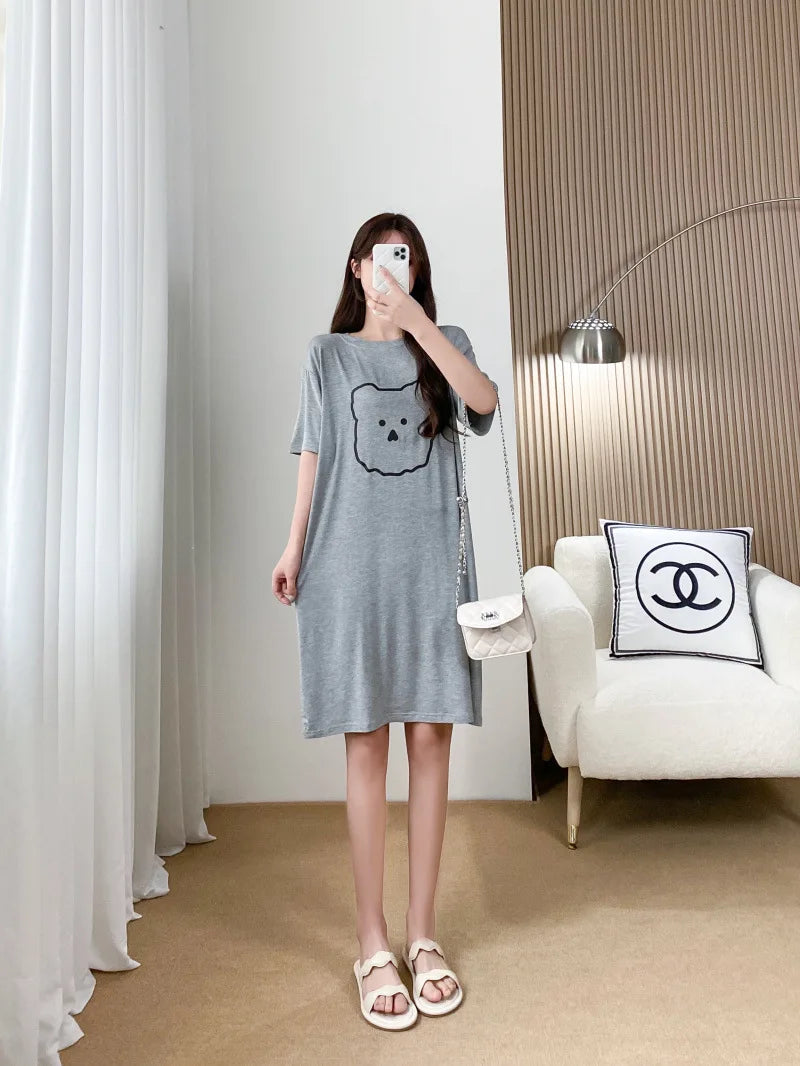 Nursing Dresses Pregnant Breastfeeding Dress For Women Summer Maternity Loose Casual Feeding Clothing