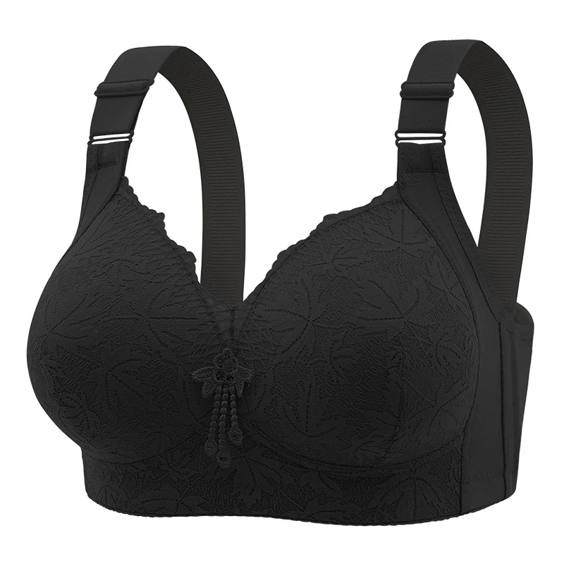 New Lace Printed Comfortable Oversized Maternity Breastfeeding Underwear With Adjustable Seamless Breathable Sexy Women's Bra