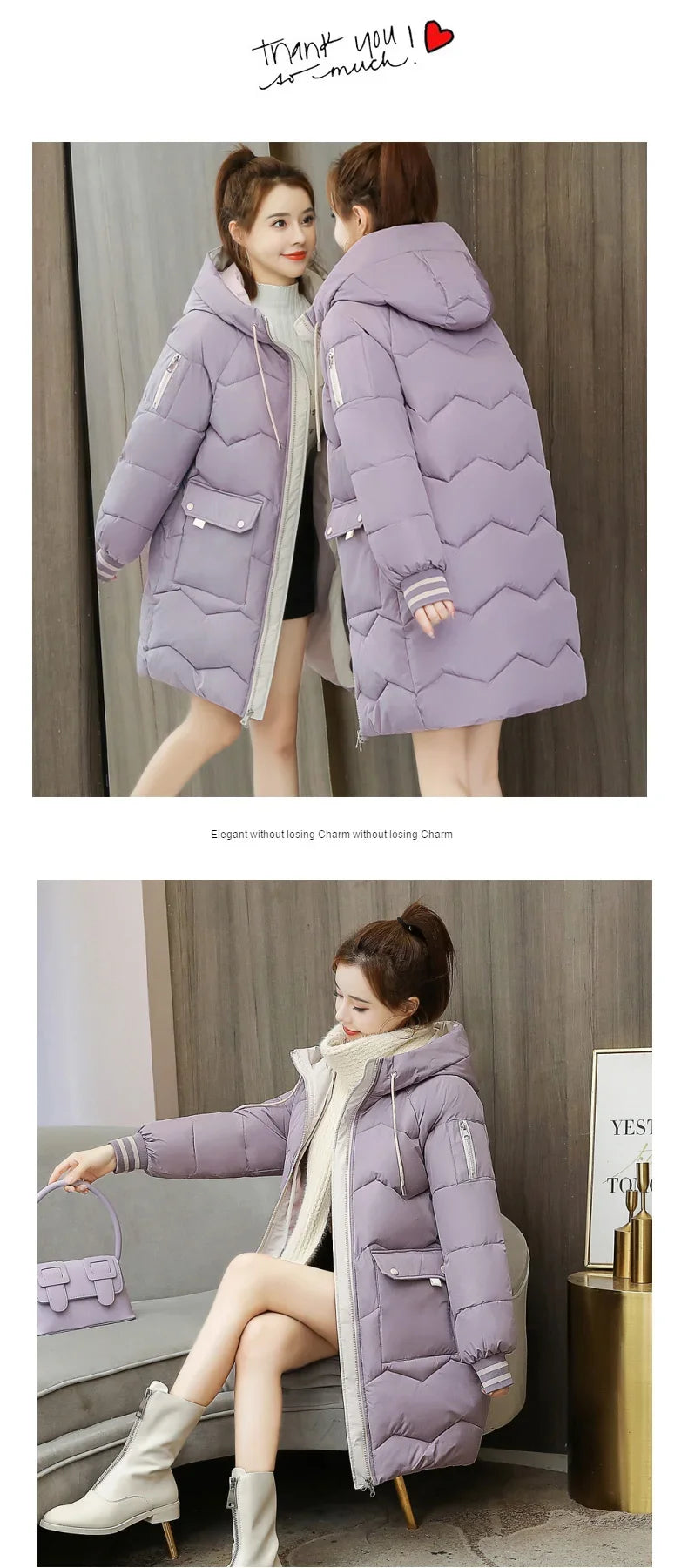 Winter Women Jacket Coats Long Parkas Female Down Cotton Hooded Overcoat Thick Warm Jackets Windproof Casual Student Coat Parka
