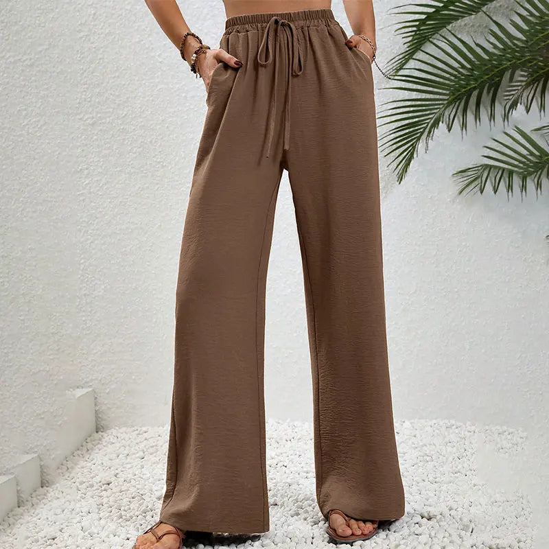 Women Trousers Summer New Fashion Streetwear Basic Straight Casual Slim Striped Pants Lady Sexy Solid Simple Versatile Trousers