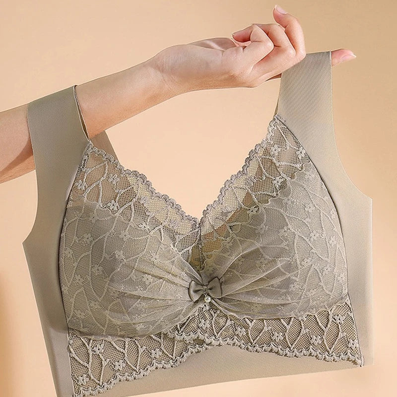 Beautiful Back Bra For Women, Fixed Cup, Adjustable, Seamless Push-up, Secondary Breasts, Anti-sagging, Lace Vest Bra