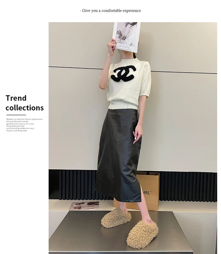 Shoes Woman 2025 Cover Toe Slippers Casual Platform Fur Flip Flops Pantofle Luxury Plush New Slides Shoes Woman 2024 Plush Slipp