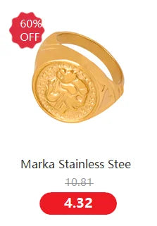 Modern Stainless Steel Round Ring for women PunkIrregular Ring 18K Gold Plated Jewelry Female Luxury Accessory Wholesale