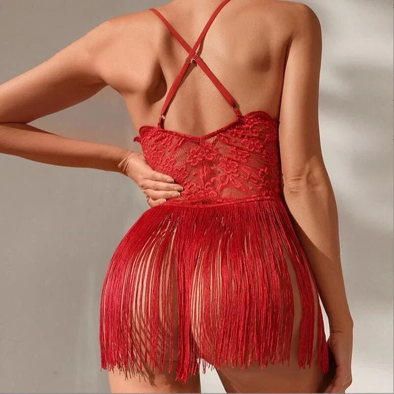 Hot Nightie for Ladies See Through Sleepwear Sexy Pajamas Floral Mesh Nightgowns Outfit Sexy Lace Night Dress Lingerie