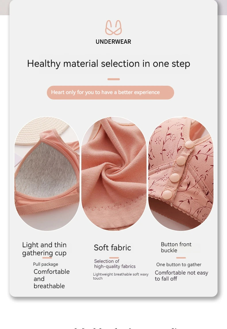 New Style Front-Buckled Mother's Bra For Women Large Size Thin Version No Steel Circle Vest-Style Bra Cover