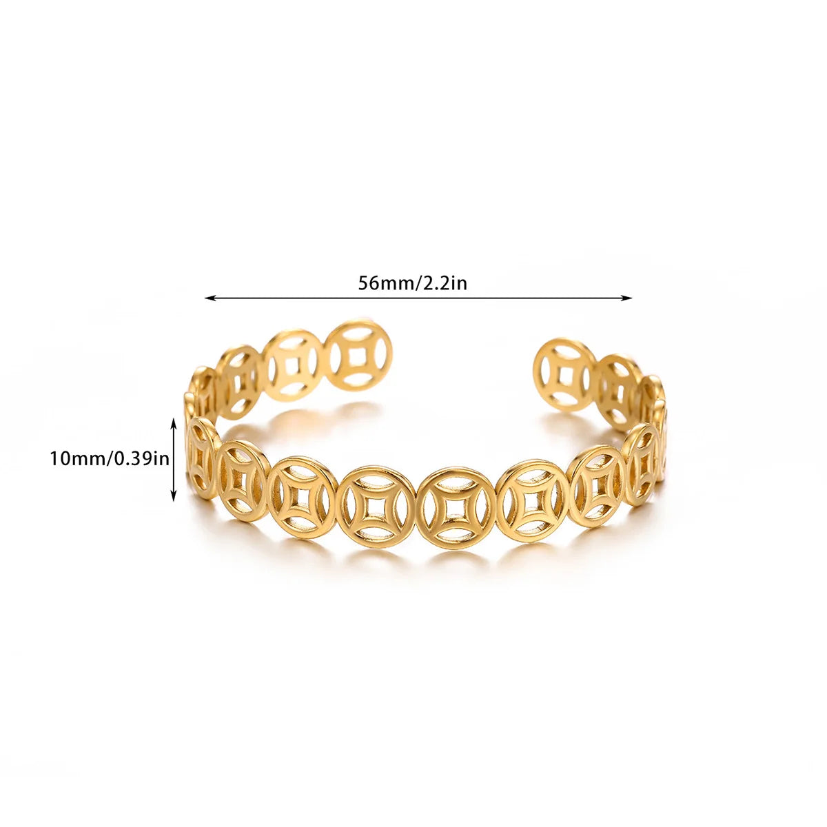 Cuff Bangles For Women Gold Color Punk Geometric Ginkgo Open Bracelet Turtle Jewelry Stainless Steel Waterproof Summer Party