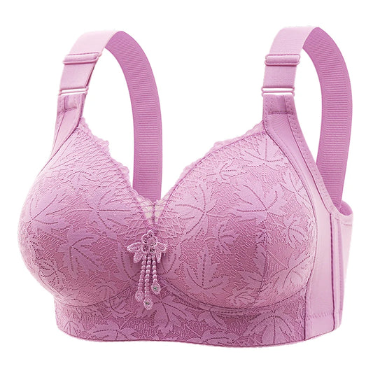 New Lace Printed Comfortable Oversized Maternity Breastfeeding Underwear With Adjustable Seamless Breathable Sexy Women's Bra