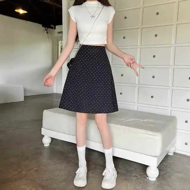Skirts For Women High Waist Midi Woman Skirt Red Chic And Elegant Summer 2025 Streetwear Trend Stylish Modest Y2k Vintage Luxury