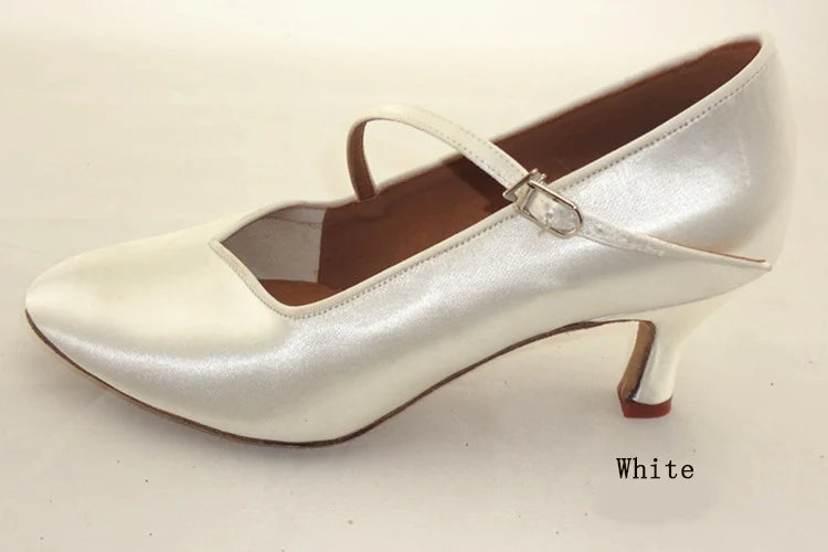 Sneakers Latin Dance Shoes Brand Women High Quality Satin Ladies Aerobics Girl Buckle Dancing SALSA BDD 138 Cowhide Sole White