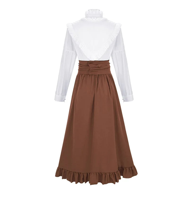 19th century Victorian women's dress classic two-piece Renaissance dress