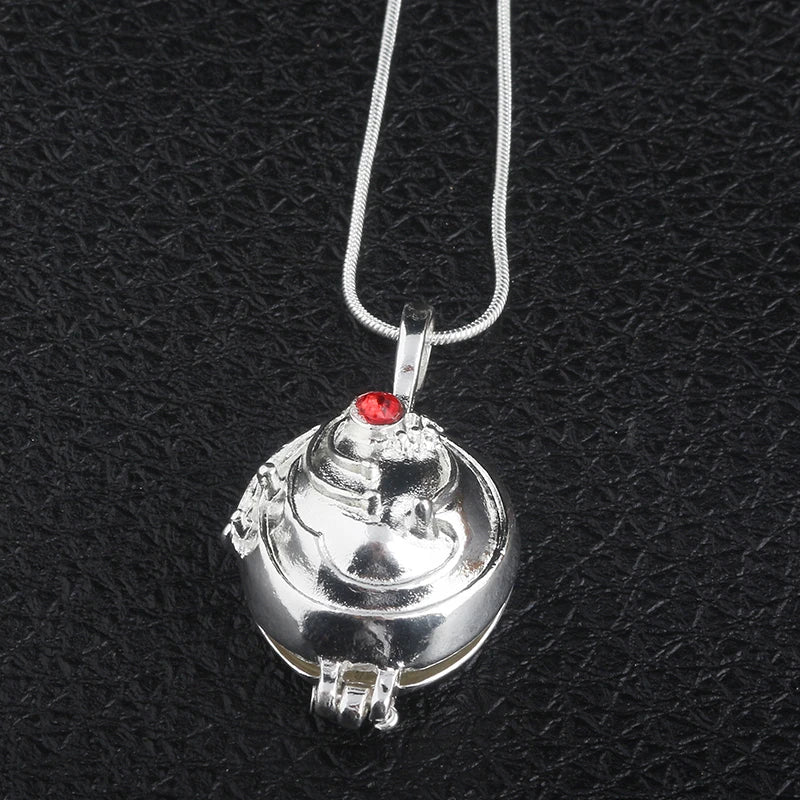 Movie Vampire Diaries Necklace Classic Elena Gilbert Locket Pendant Necklaces Women Men Cosplay Jewelry