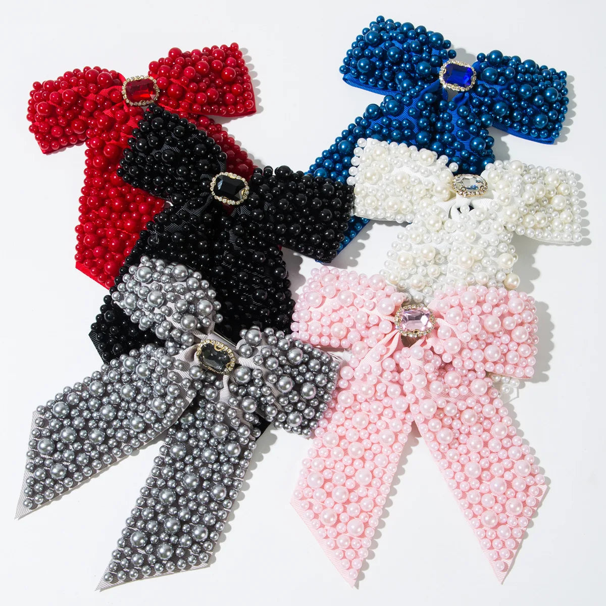 Bridal Bow Hair Clips Heavy Beading Fashion Spring Clip Beautiful Women’s Hair Accessories Elegant Wedding Gift Hair Accessory