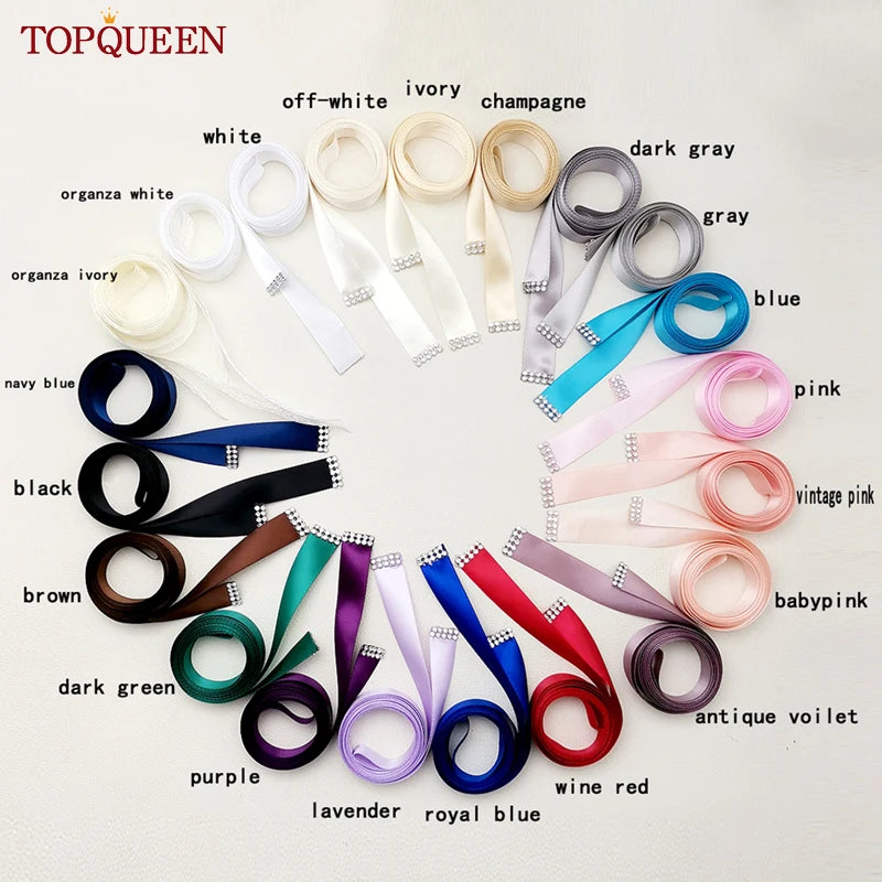TOPQUEEN Bridal Belts Bling Wedding Women Jewelry Silver Rhinestone Pearl Crystal Sparkly Party Formal Dress Diamond Sash S161