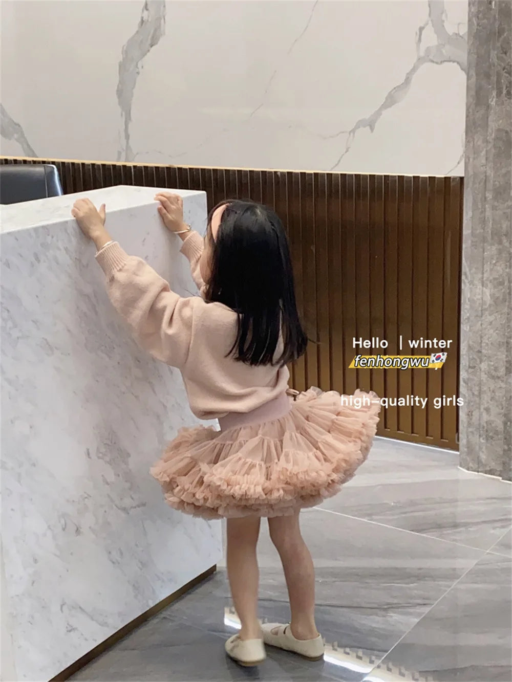 Sweater Autumn Winter Powder Lovely Tender Simple Fashion 2024 Striped Pink Striped Childrens Clothing lovely sweet