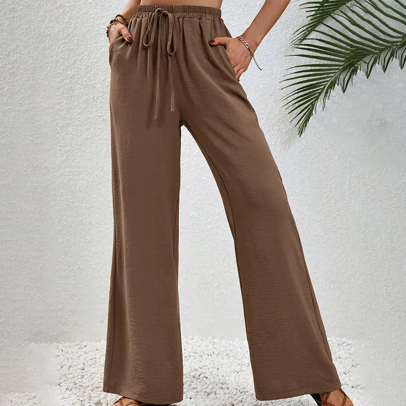 Women Trousers Summer New Fashion Streetwear Basic Straight Casual Slim Striped Pants Lady Sexy Solid Simple Versatile Trousers