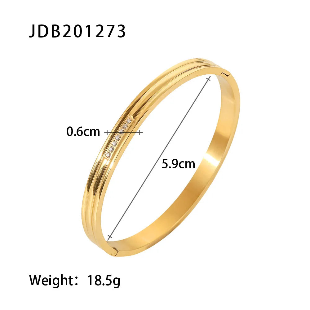 Fashion Punk Cuff Bangles For Women Dainty Zircon Inlaid Bohemia Indian Bracelets & Bangles Women's Female Cute Ladies Jewelry