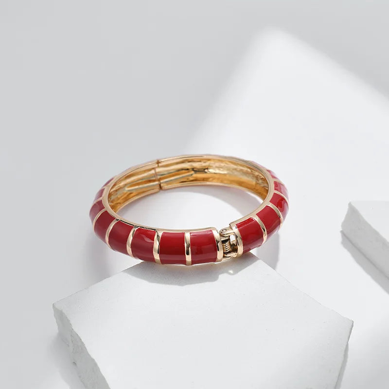 Multicolor Enamel Metal Bangles For Women New Designed Fashion Trendy Jewelry Accessories Gifts Bohemia Fancy Styles Bijoux
