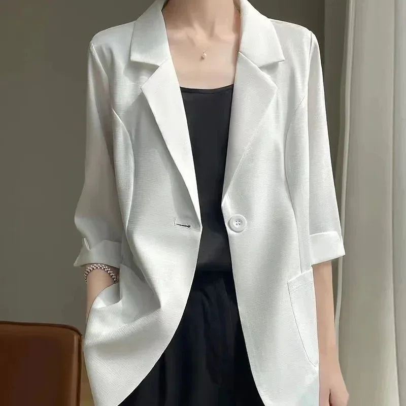 Women's Suit 2025 Spring Autumn High Quality Temperament Slim Ladies Outwear Design Sense Ladies Coat