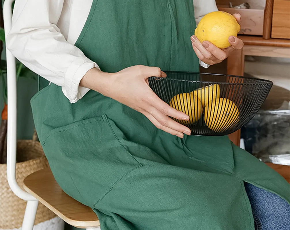 Waterproof Apron for Kitchen Chef, 100% Cotton, Gardening, Florist Baking, Coffee Shop, Ceramics Handwork, Restaurant Waiter