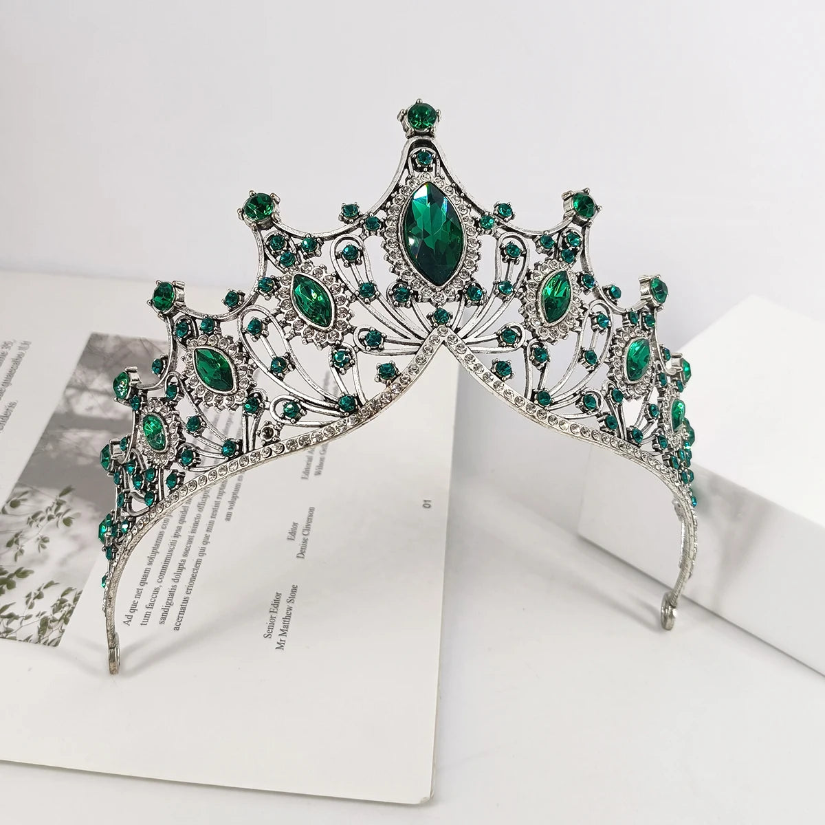 Bridal Headwear Colourful Women's Ballroom Crown Baroque Crystal Tiaras And Crowns Bridal Wedding Hair Accessories Jewelry