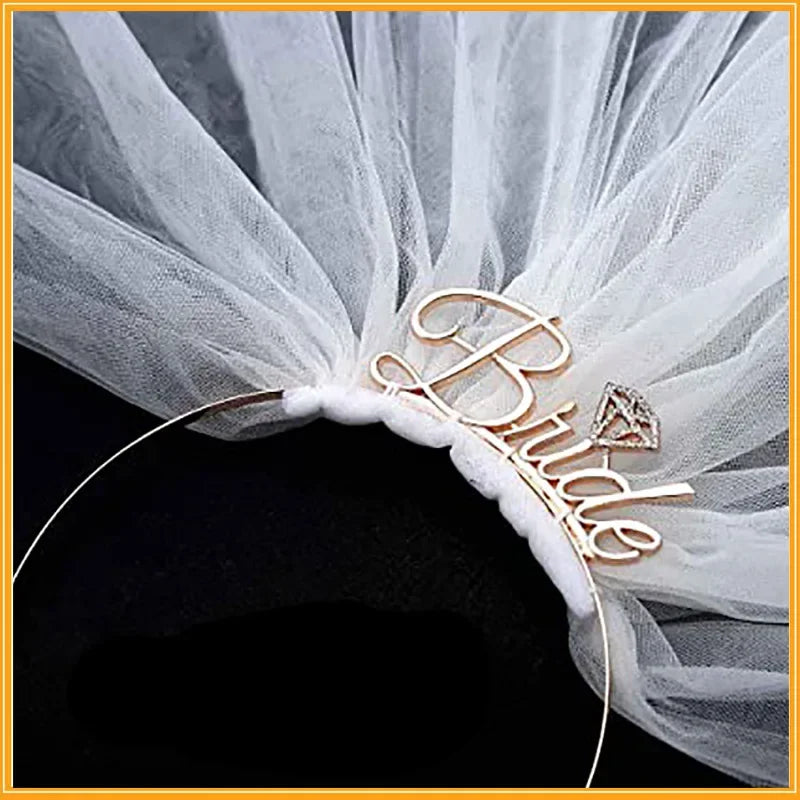Bridal Hairband Pearl Crown with Headscarf Bride To Be Luxury WIFEY Hair Accessories Wedding Engagement Dinner Decoration Gift