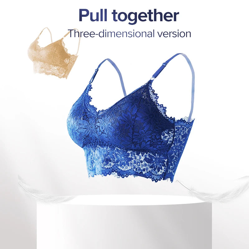 Sexy Bra Women Lace Bralette Sexy Lingerie Underwear Wireless Padded Seamless Bra Ultra Strap Padded Bras for Women