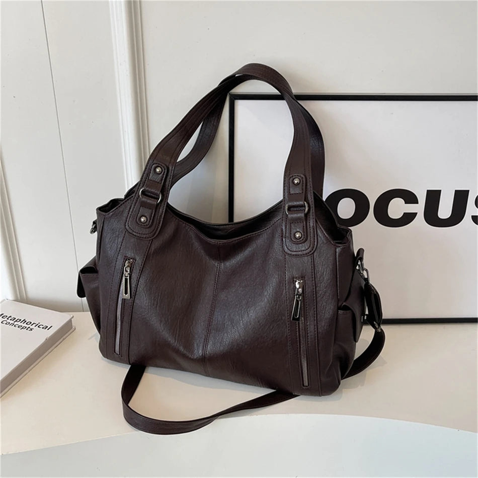Female Handbag Large Capacity Shoulder Bags Big Stylsih Tote Bag Ladies Soft Leather Hobos Messenger Bags Women Shopper Bag Sac