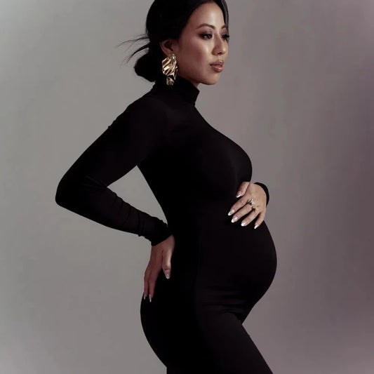 Maternity Dresses For Photoshoot Pregnancy Women Bodycon Maxi Long Dresses Clothes for Pregnant Photography Babyshower Props