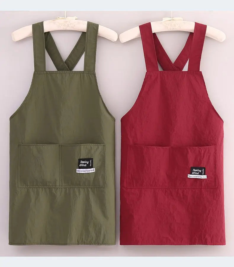 New Korean Household Kitchen Adult Waist Apron Waterproof Oil Resistant Cooking Chef Workwear for Catering Waiter Work Clothes