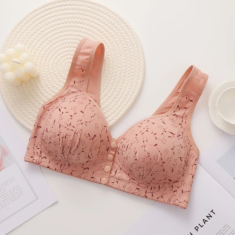 New Style Front-Buckled Mother's Bra For Women Large Size Thin Version No Steel Circle Vest-Style Bra Cover