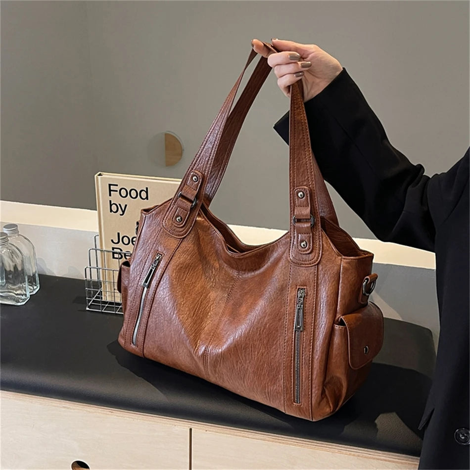 Female Handbag Large Capacity Shoulder Bags Big Stylsih Tote Bag Ladies Soft Leather Hobos Messenger Bags Women Shopper Bag Sac