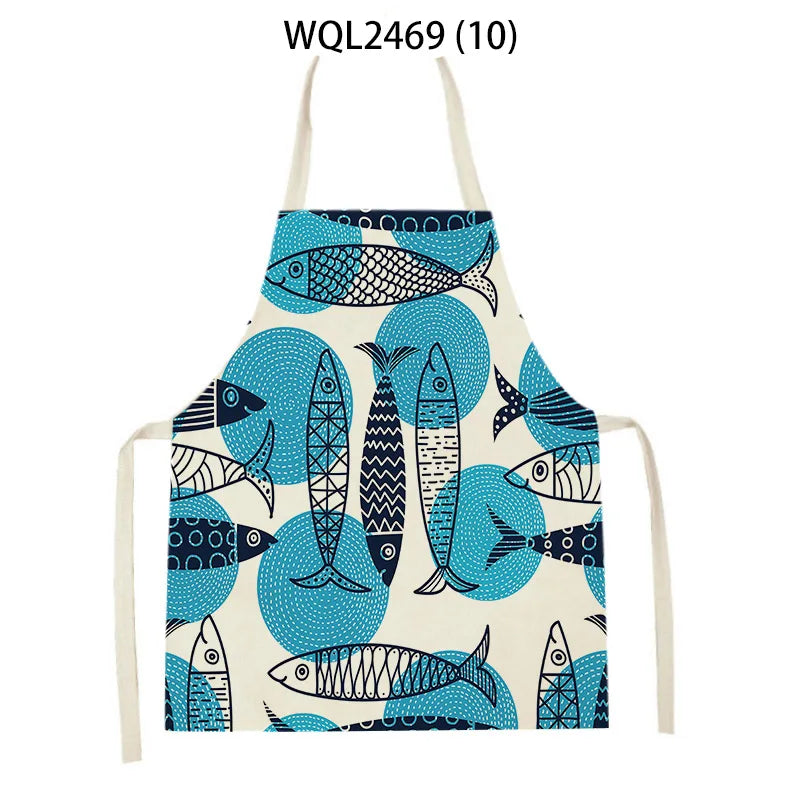 Kitchen Aprons for Women Linen Bibs Household Cleaning Apron Home Waterproof Chefs Cooking Baking Apron for Child