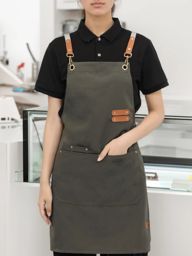 Apron For Kitchen Women Waiter Uniforms Cook's Clothes Man Food Service Philippines For Chef Fartuch Kuchenny Delantal Camarero