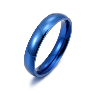 Fashion rose gold smooth circle ring Men's and Women's Exclusive Couple Wedding Ring High quality Simple Rings  jewelry
