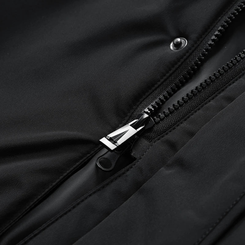 Winter Jacket 3 1-in -1 Removable 2-piece Set Mens Retro Long Warm Padded Jacket Snow Waterproof Thick Hooded Windbreaker Parkas