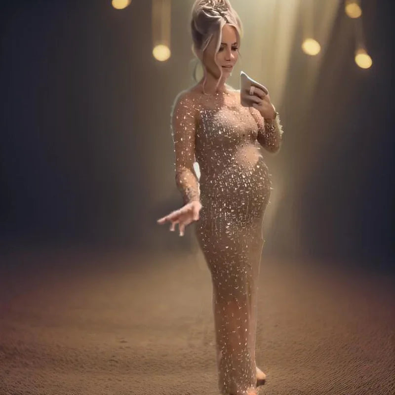 Sparkly Wedding Dresses maternity dresses photoshoot vestidos para embarazadas платье для беременных baby shower