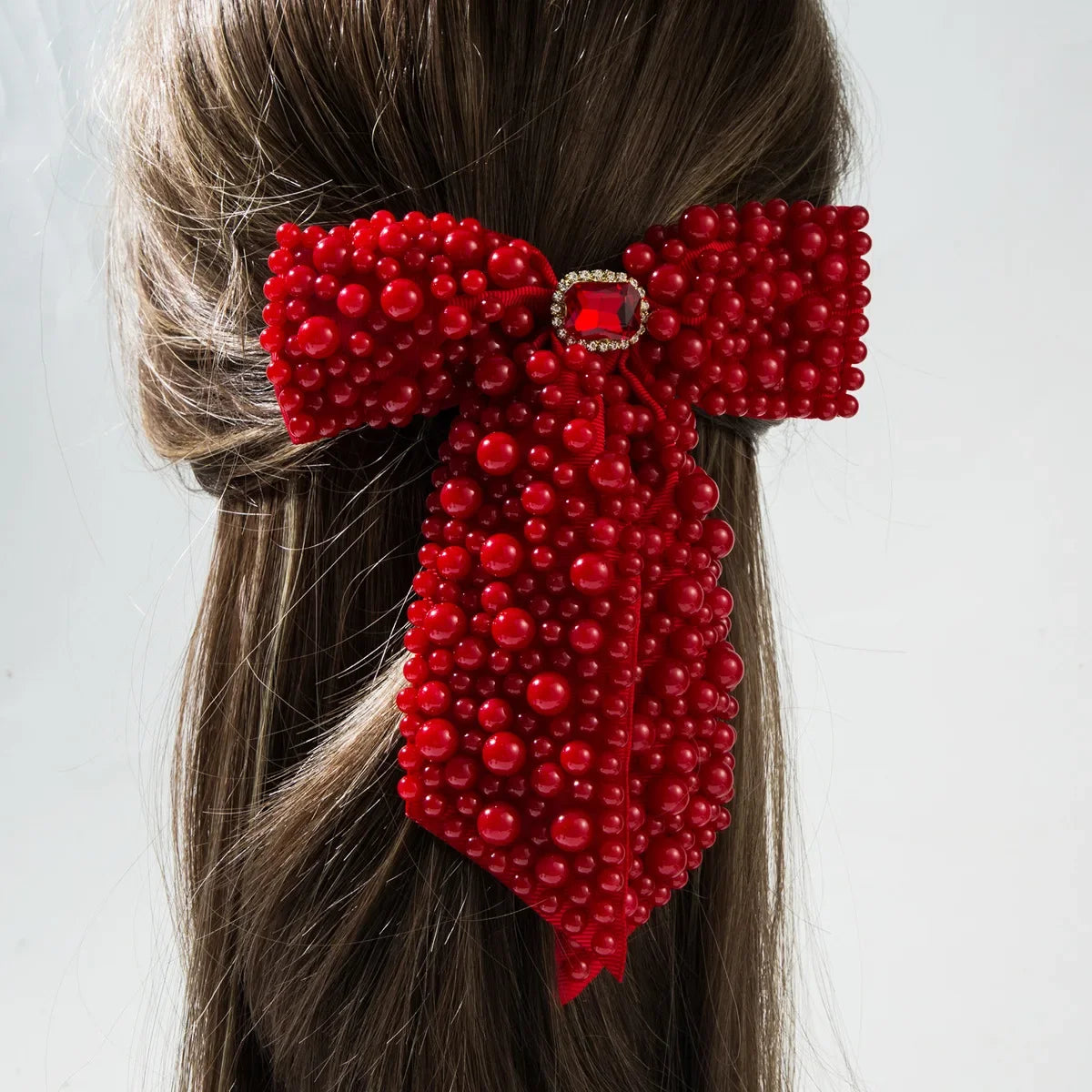Bridal Bow Hair Clips Heavy Beading Fashion Spring Clip Beautiful Women’s Hair Accessories Elegant Wedding Gift Hair Accessory